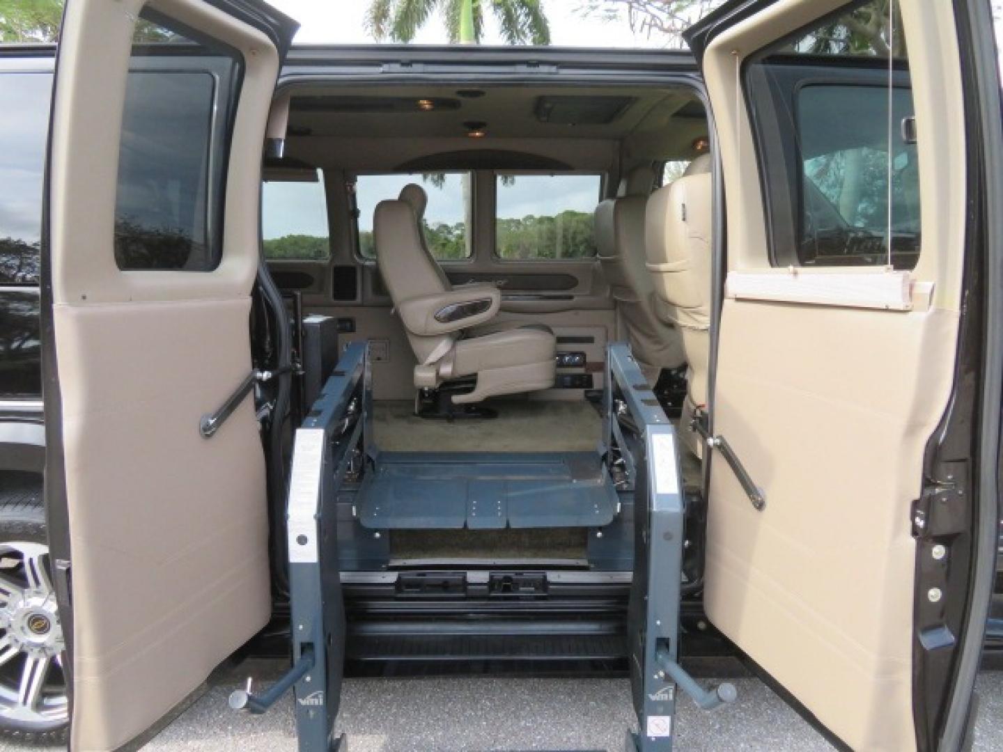 2017 Black /Tan and Brown 2 Tone Chevrolet Express (1GCWGAFG8H1) , located at 4301 Oak Circle #19, Boca Raton, FL, 33431, (954) 561-2499, 26.388861, -80.084038 - You are looking at a Gorgeous 2017 Chevy Express 2500 Explorer Handicap Wheelchair Conversion Van Fully Loaded With: 96K Original Miles, Power Side Entry Doors, VMI Side Entry Wheelchair Lift, 6 Way B and D Transfer Seat, Two Tone Leather Interior, Heated Front Seats, Front Sunroof, Rear Power Foldi - Photo#51